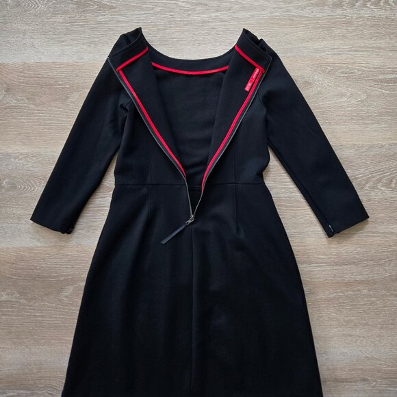 Spanx Perfect A-Line 3/4 Sleeve Dress Black Small Work Travel Business Chic NWOT - Picture 12 of 14